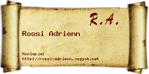 Rossi Adrienn névjegykártya